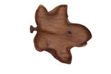 Leaf Shaped Wooden Tray for Snacks & Meals 63x38cm 