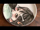 Handmade ceramic plate, 27cm hand painted home decor, little girl & black cat Dubai