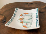 24x18 cm handmade hand-painted ceramic plate