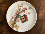 Hand-painted decorative ceramic plate, 27cm handmade